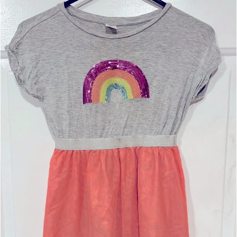 Gymboree Girls 5/6 Rainbow Sequins Dress
